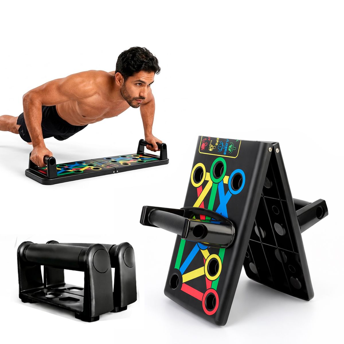 GENERICO - Tabla De Flexiones Plegable Push Up Board Multifuncional Fitness Casa
