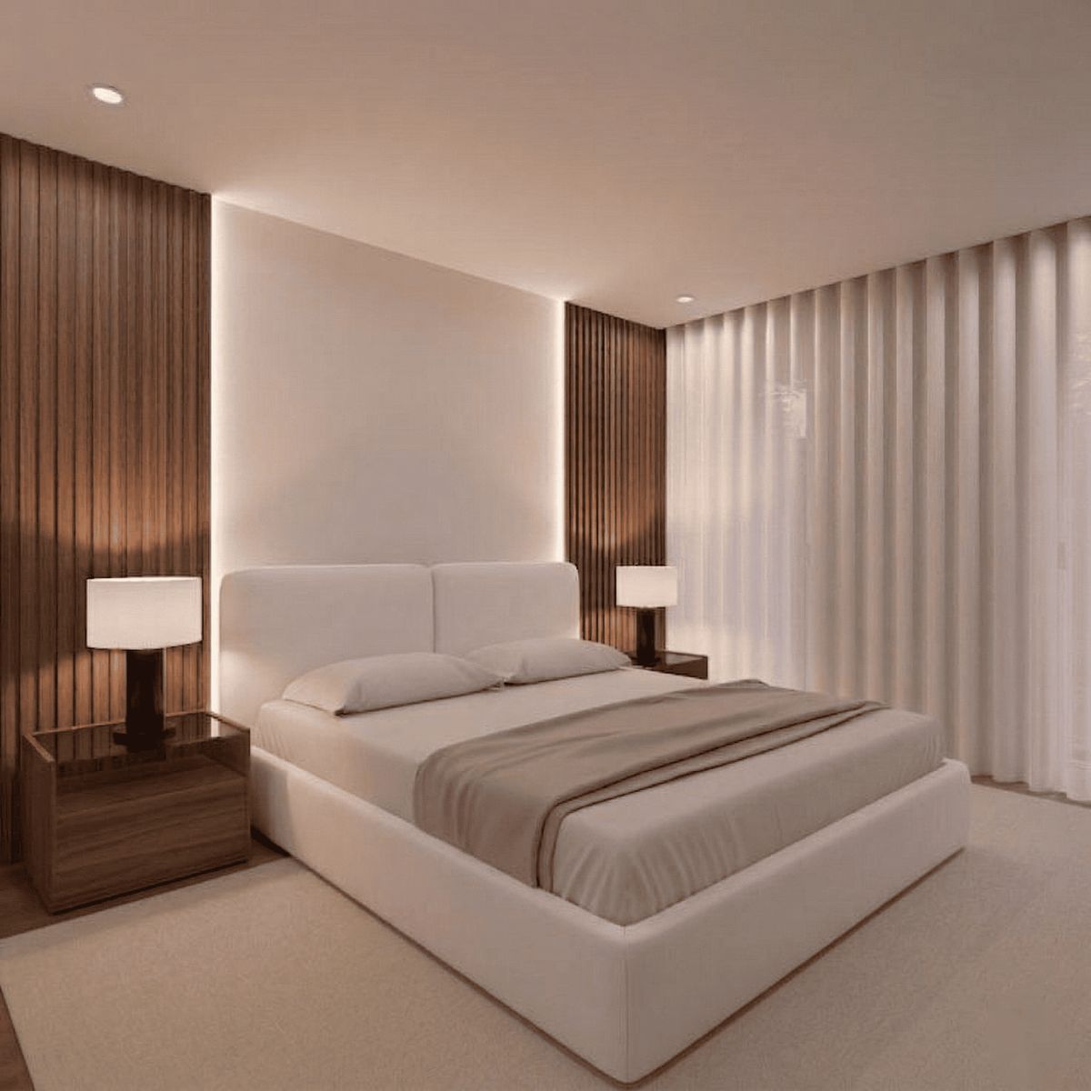 GENERICO - Cama Box Tarima Valentine Champagne Plaza y Media