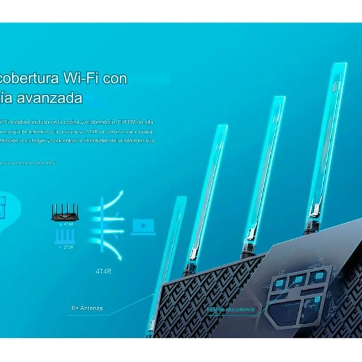 TP LINK - P-Link Archer AX72 Wi-Fi 6 Router Dual Band AX5400