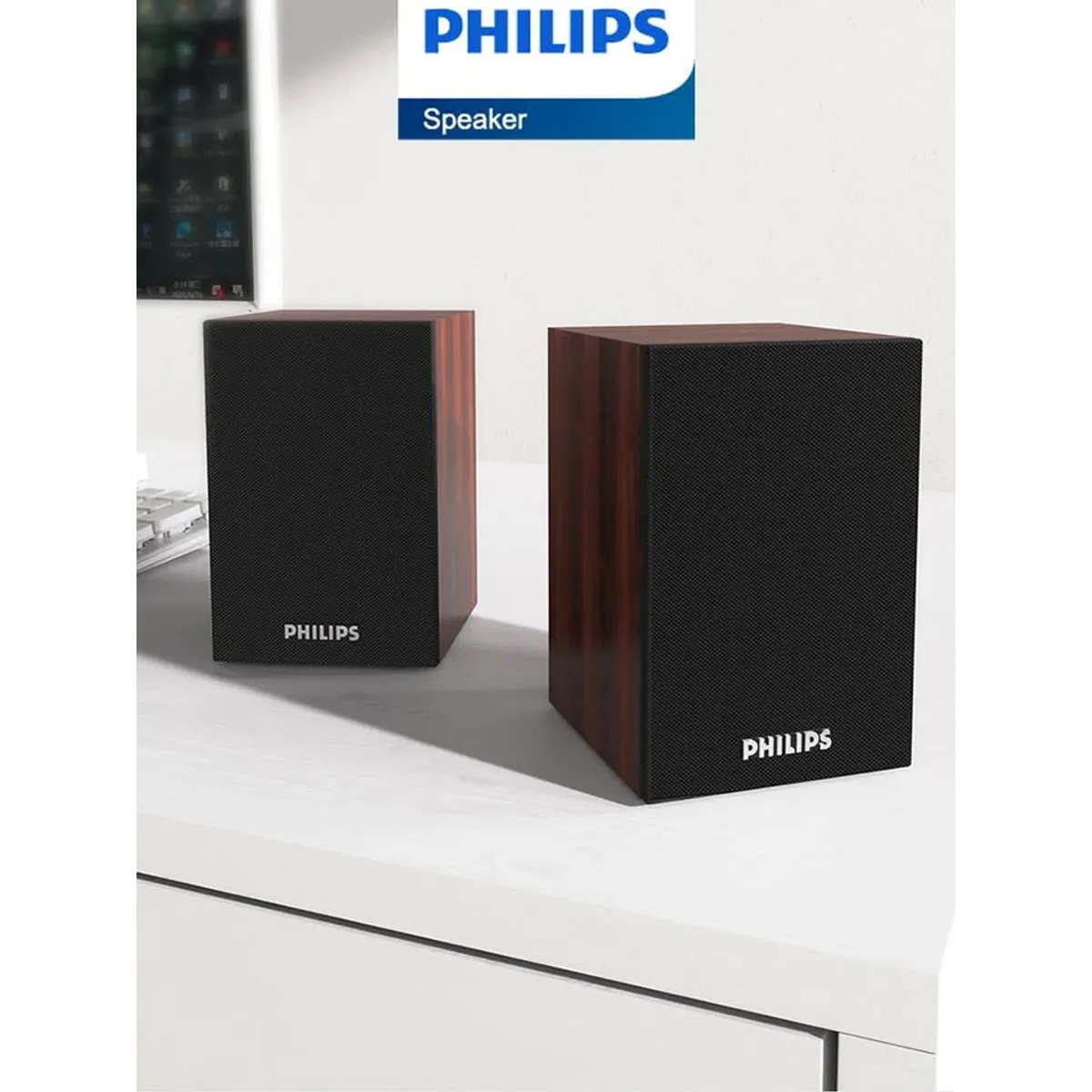 PHILIPS - Philips SPA20 Altavoz Bluetooth Estéreo inalámbrico para computadora Macbook Laptop