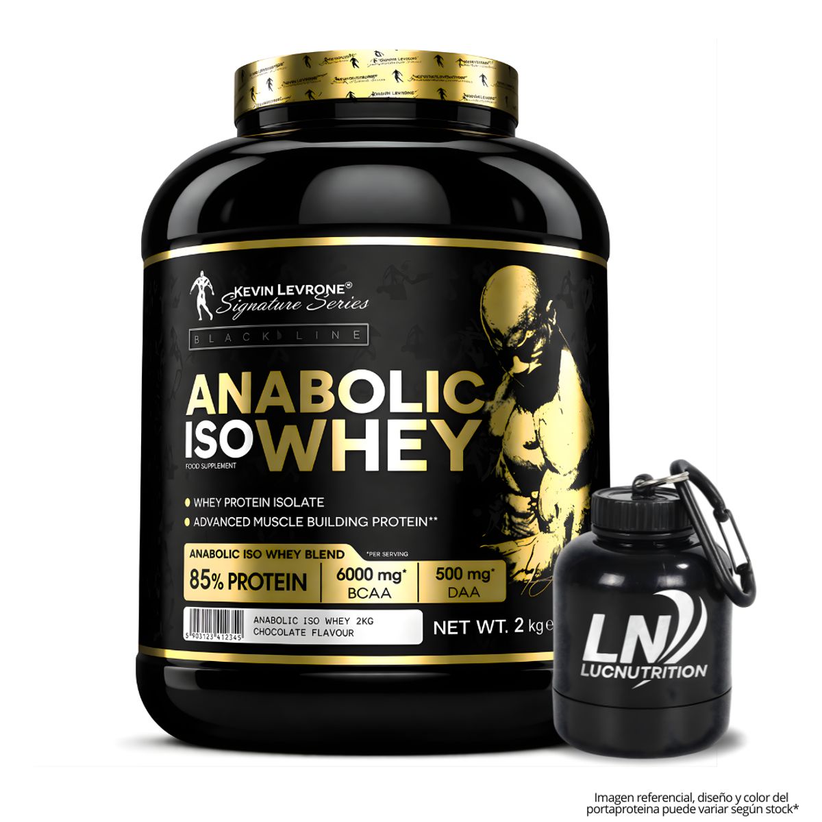 Kevin Levrone - Anabolic Iso Whey 2 KG Proteina Isolatada - Vainilla + Portaproteina