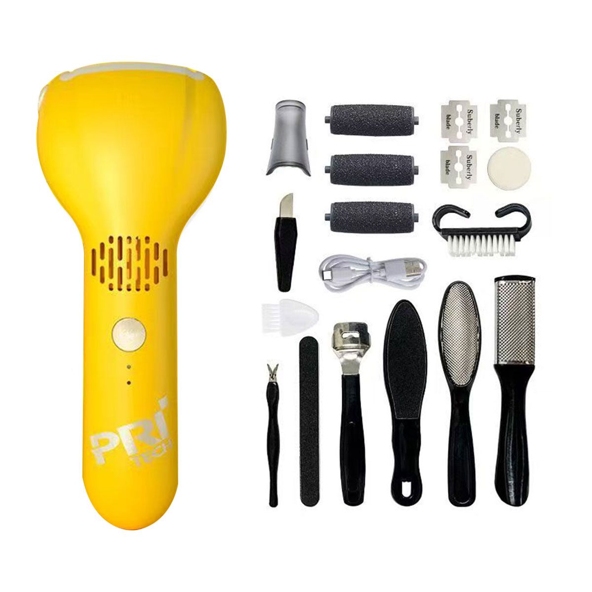 PUREPOWER - Lima Eléctrica para Pies con aspiradora, Removedor de Callos para Pies Electrico Profesional