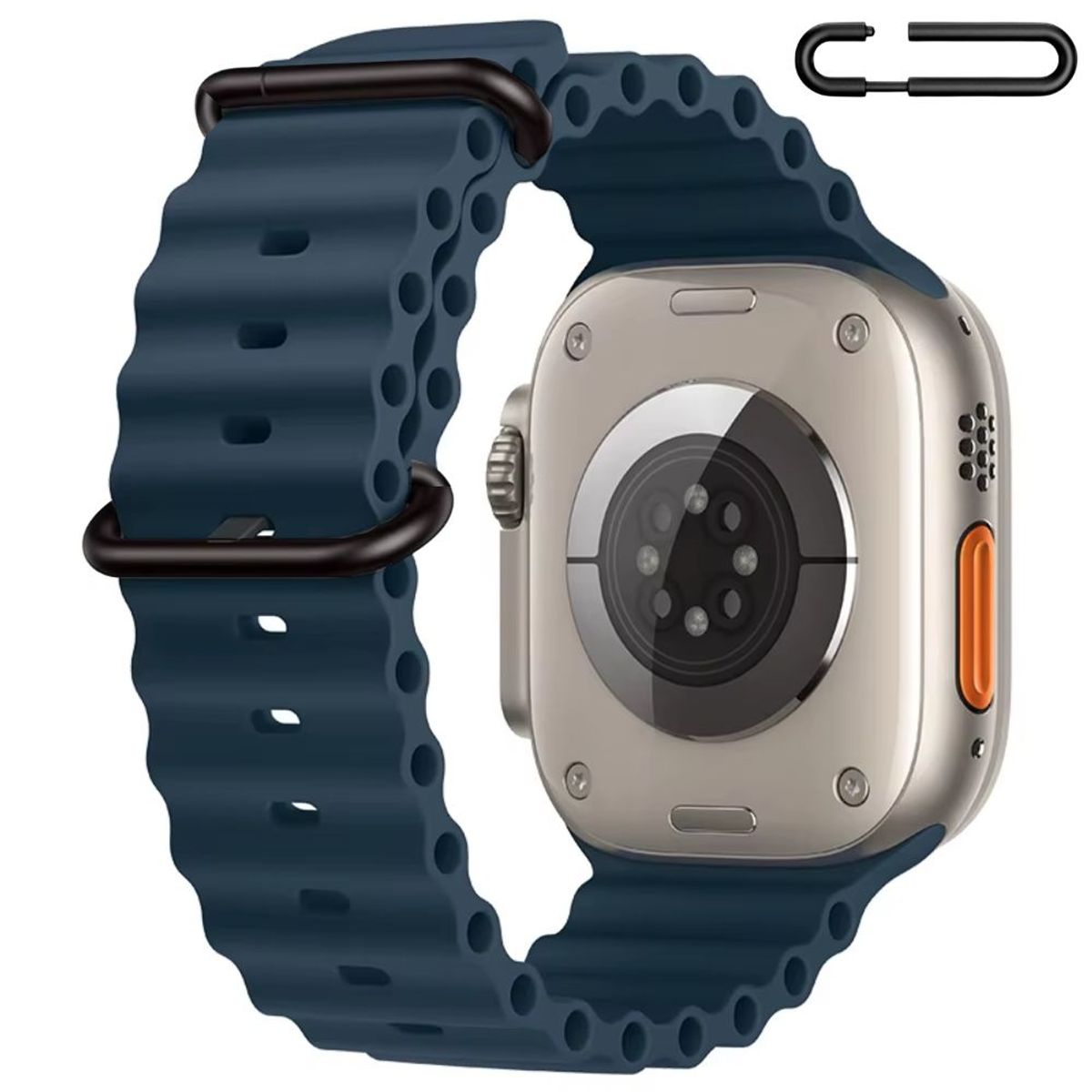 OEM - Correa Ocean Ultra para Apple Watch Color Azul Prusia Hebilla Ajustable Negro