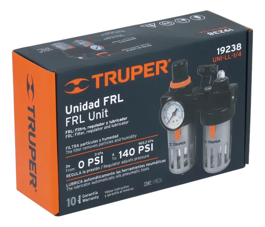 Filtro Unidad Limpieza Y Lubricación 1/4 Npt Truper 19238 TRUPER ...