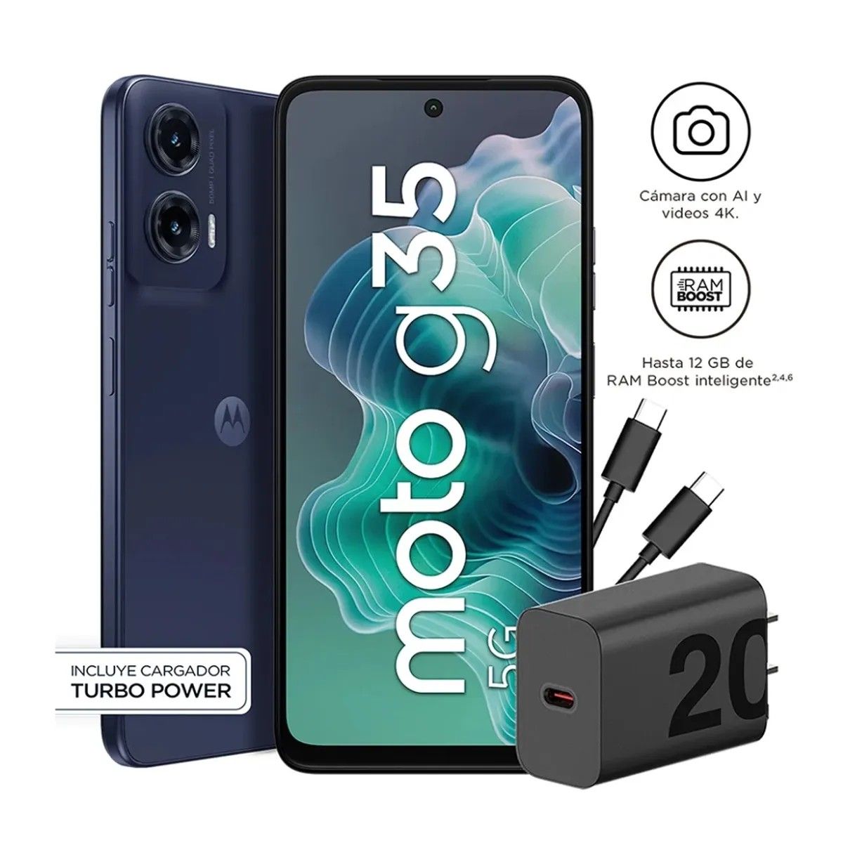 MOTOROLA - MOTOROLA G35 5G  4+256GB NEGRO