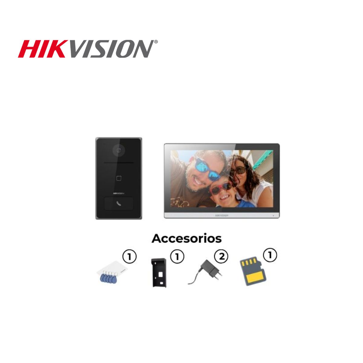 HIKVISION - Kit Videoportero IP Hikvision DS-KIS608-P con Monitor 7 Táctil