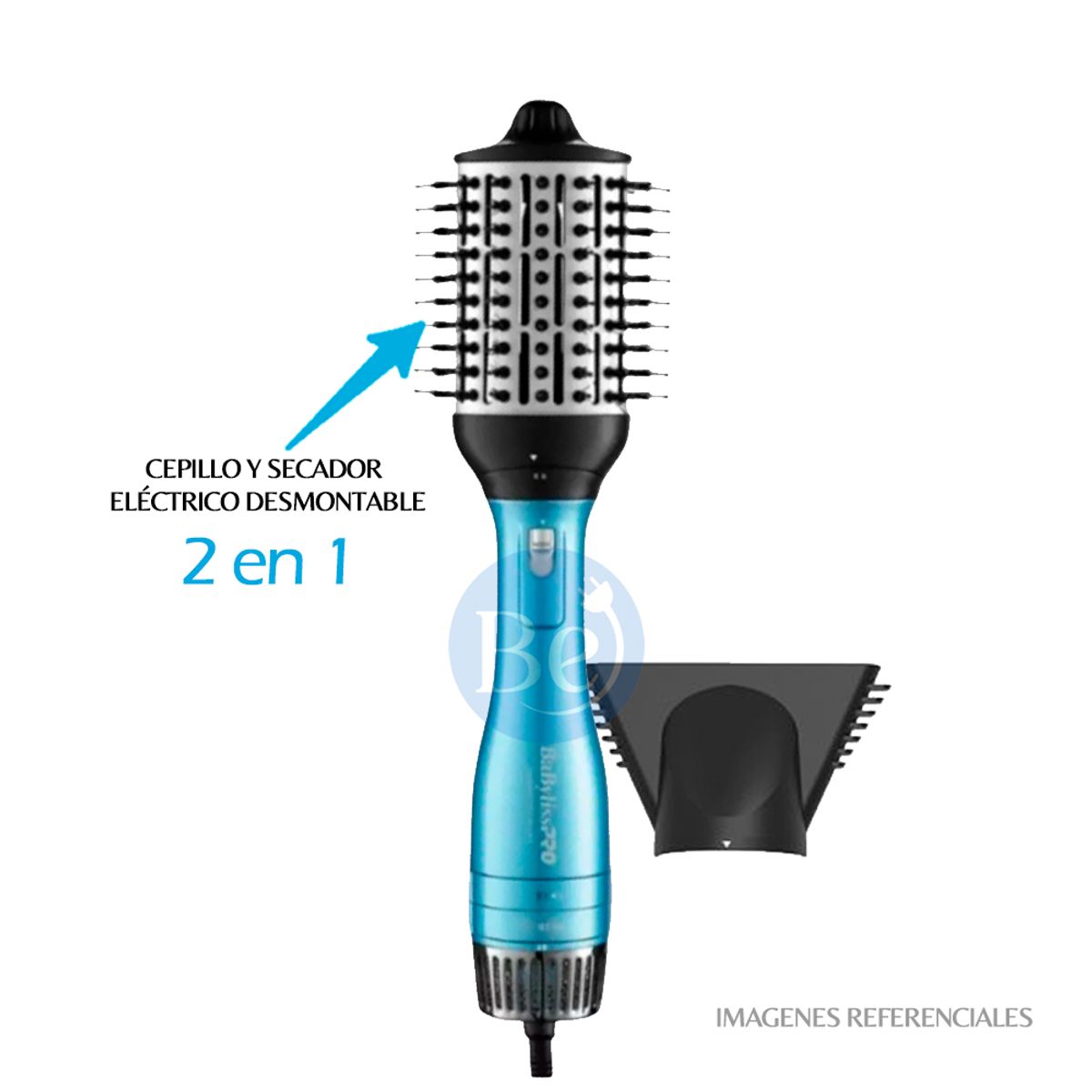 Babyliss Pro - Cepillo y Secador de Aire Caliente BaBylissPRO Desmontable 2 en 1 - BNTDHB275PE