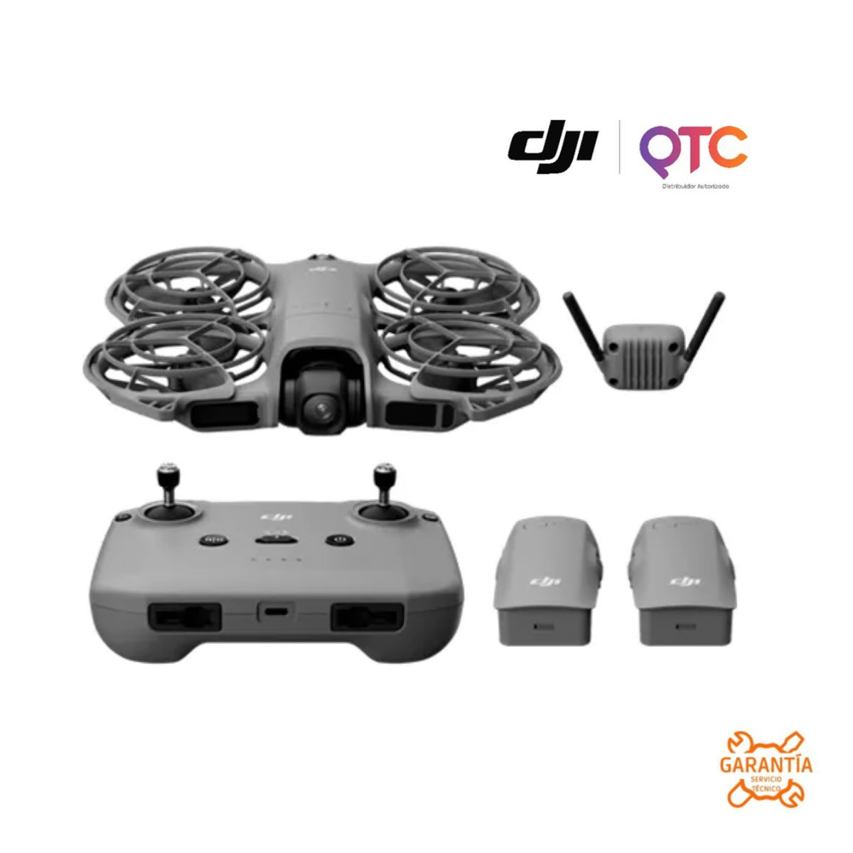 DJI - DJI Neo 2 Fly More Combo Drone 4K Ultra Ligero Kit Completo con Baterías