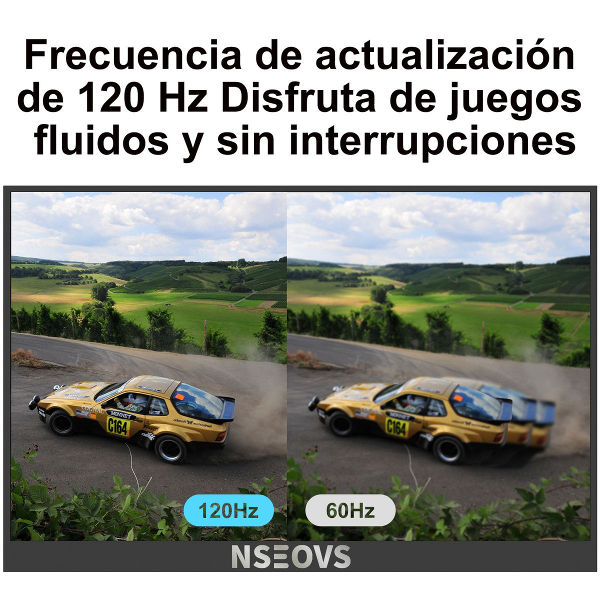 NO LOGO - NSEOVS Monitor Portátil Tocar de 18.5 120Hz, 1080P 100% sRGB 1920× 1080P