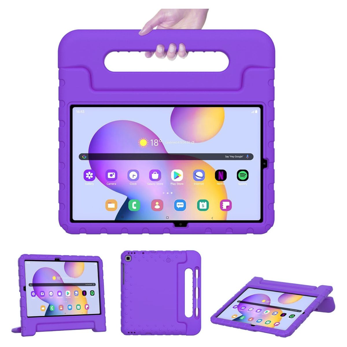 GENERICO - Funda Protector Goma Eva Antigolpe Asa Para Samsung S6 LITE - MORADO