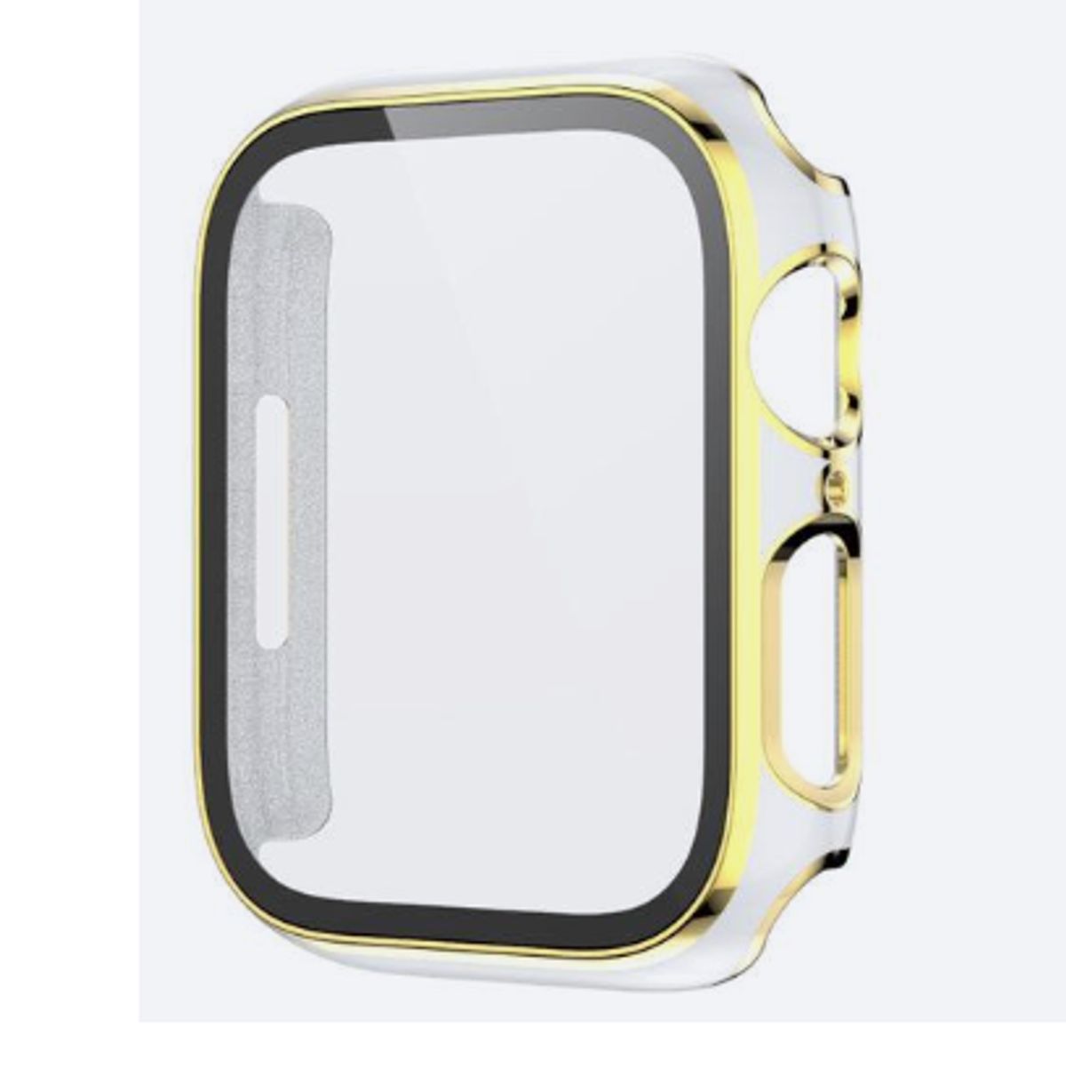 GENERICO - Bumpers para Apple Watch Bordes Dorados 44mm - BLANCO