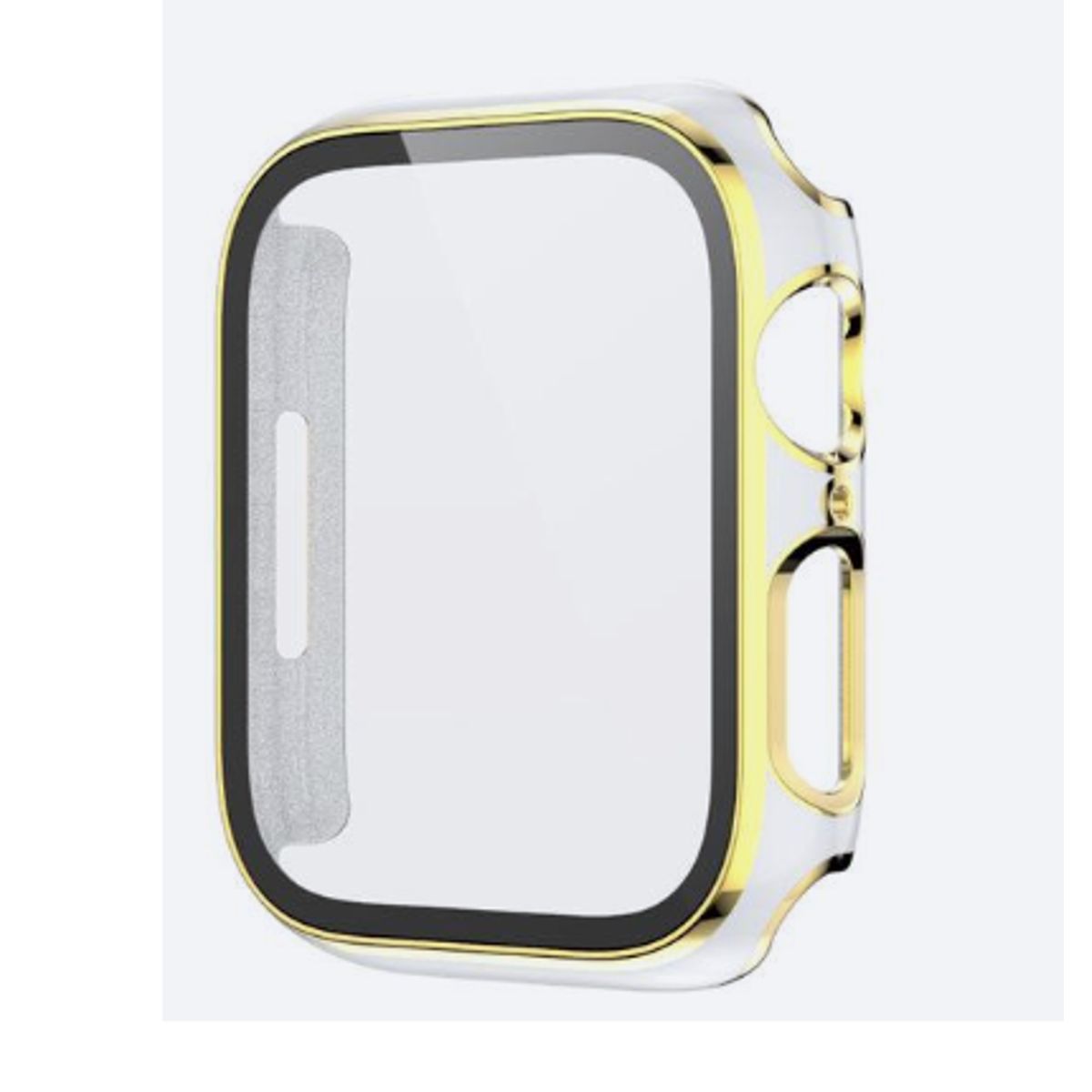 GENERICO - Bumpers para Apple Watch Bordes Dorados 44mm - BLANCO