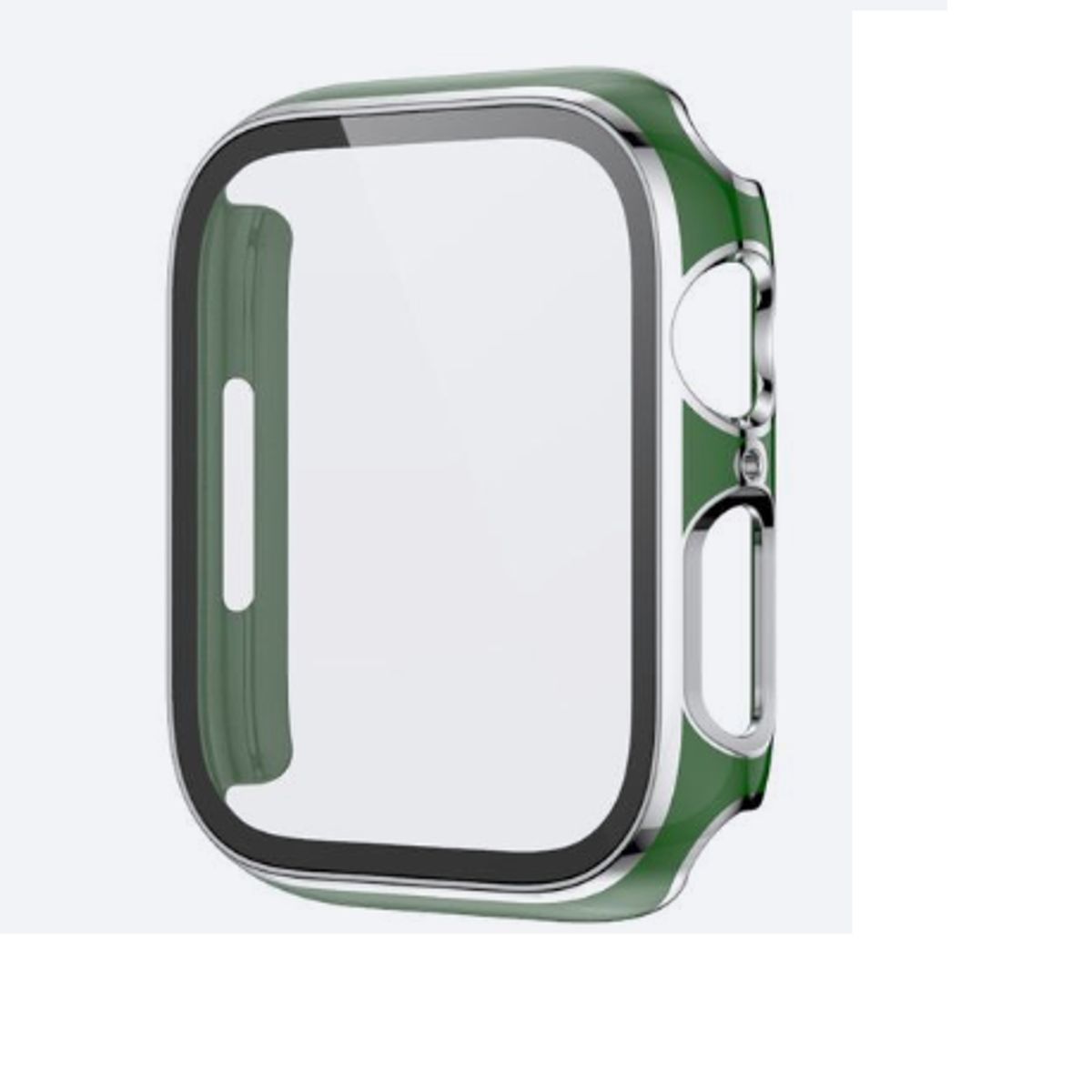 GENERICO - Bumpers para Apple Watch Bordes Plateados 44mm - VERDE
