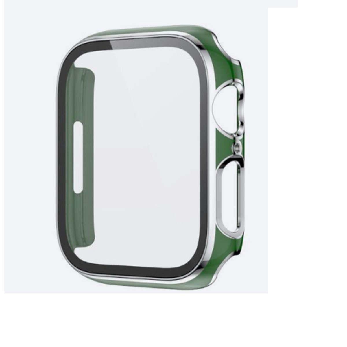 GENERICO - Bumpers para Apple Watch Bordes Plateados 44mm - VERDE