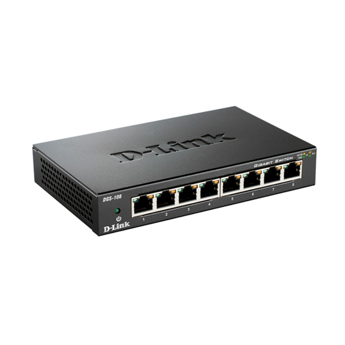 DLINK - Switch D-LINK 8 puertos Gigabit Plug  Play color negro PN NWDLDGS108