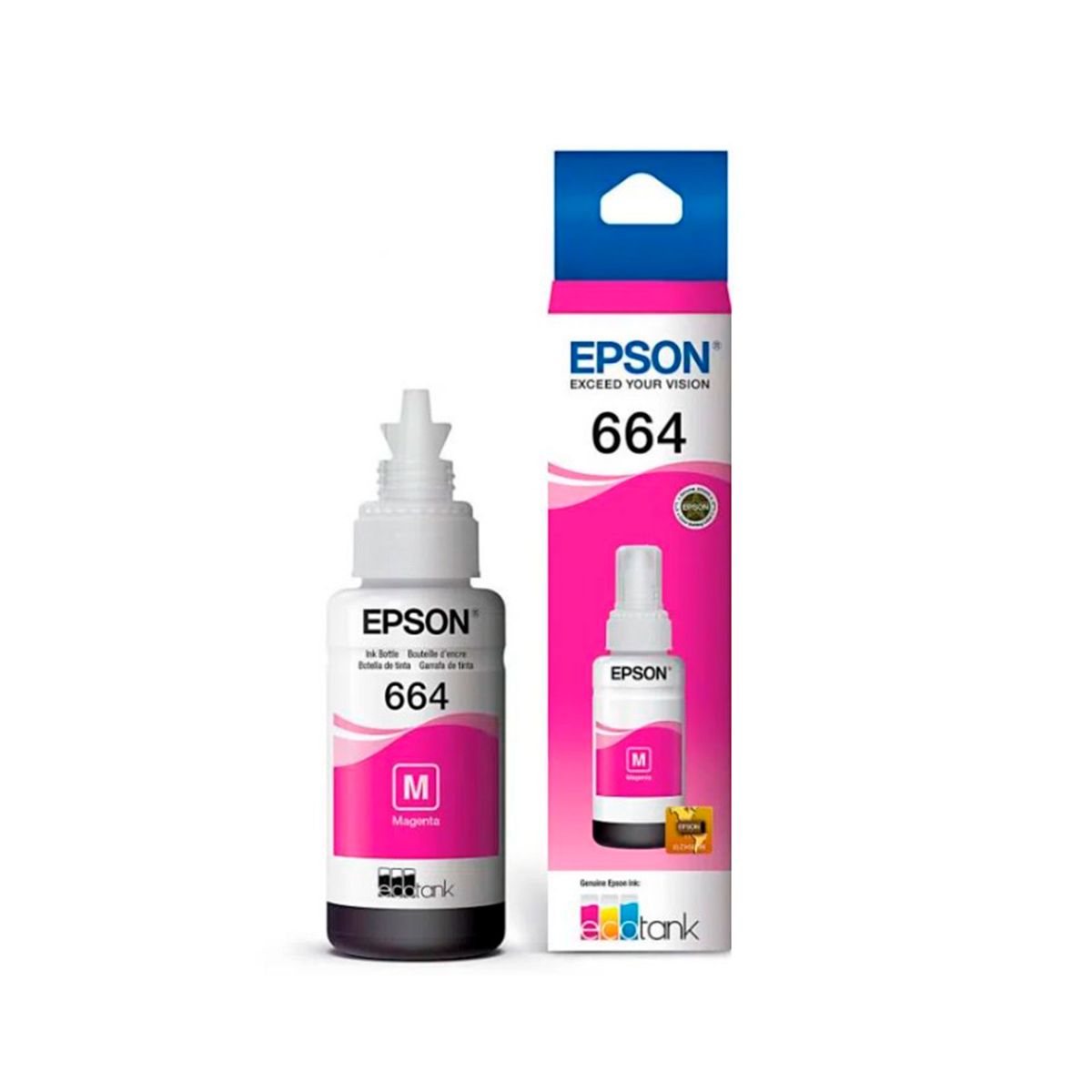 EPSON - TINTA EPSON 664 MAGENTA PARA L110 A L220-L300 A L375-L455 P-N T664320