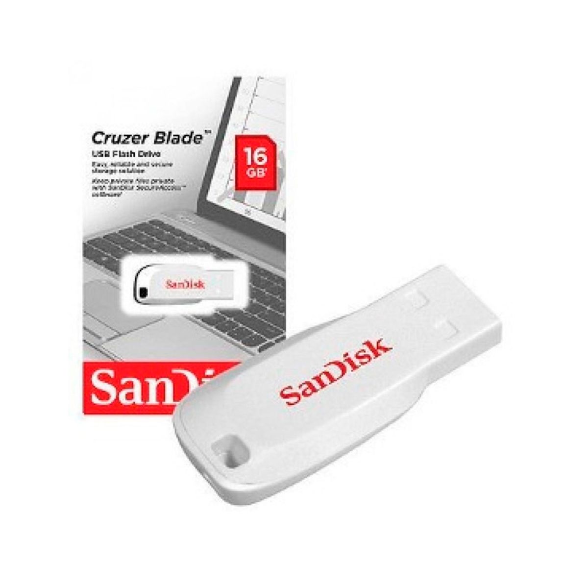 SANDISK - MEMORIA FLASH USB SANDISK CRUZER BLADE 16GB USB PN AC16GBUSBCZ50W