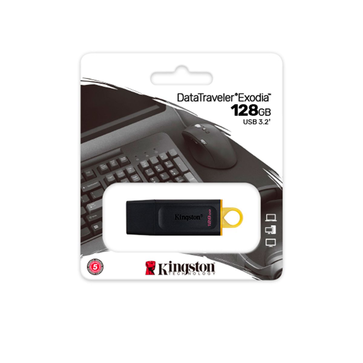 KINGSTON - USB FLASH KINGSTON DATATRAVELER EXODIA 128GB USB 3.2 P-N DTX-128GB