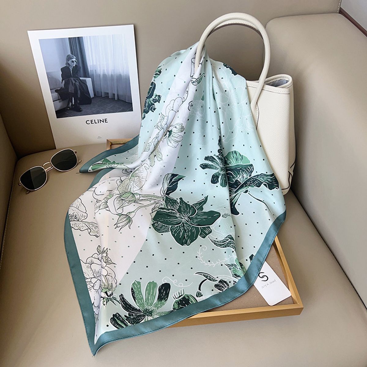 KAST PE - Pañoleta Bandana Pañuelo Minty de 70x70 cm