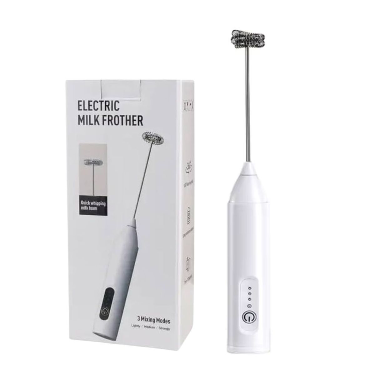 GENERICO - Mini Batidora Eléctrica Manual Blanco