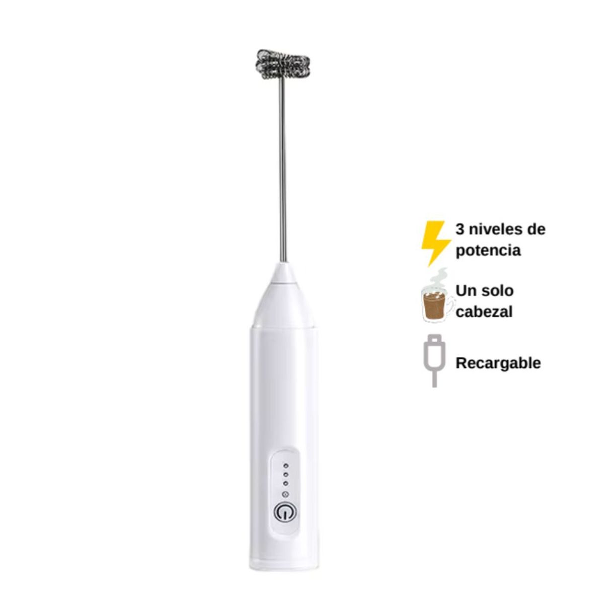 GENERICO - Mini Batidora Eléctrica Manual Blanco