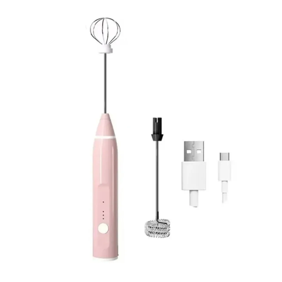 GENERICO - Mini Batidora Eléctrica Manual de Dos Cabezas Rosado