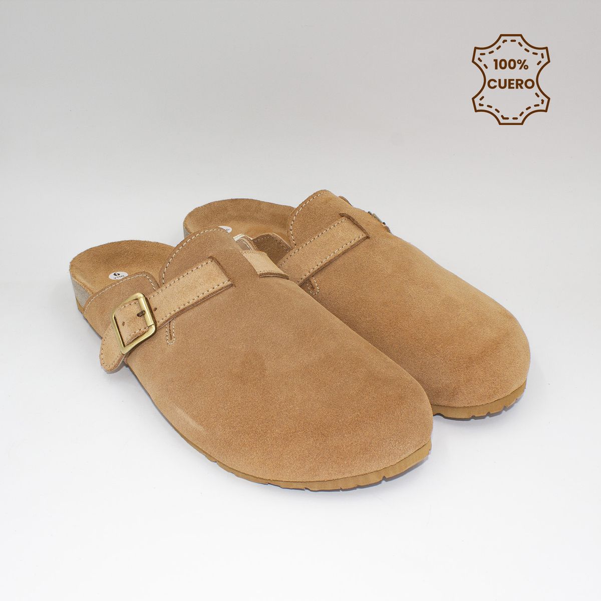 FAR WEST - Zueco - Sueco Mujer y Hombre Harper Cuero Camel
