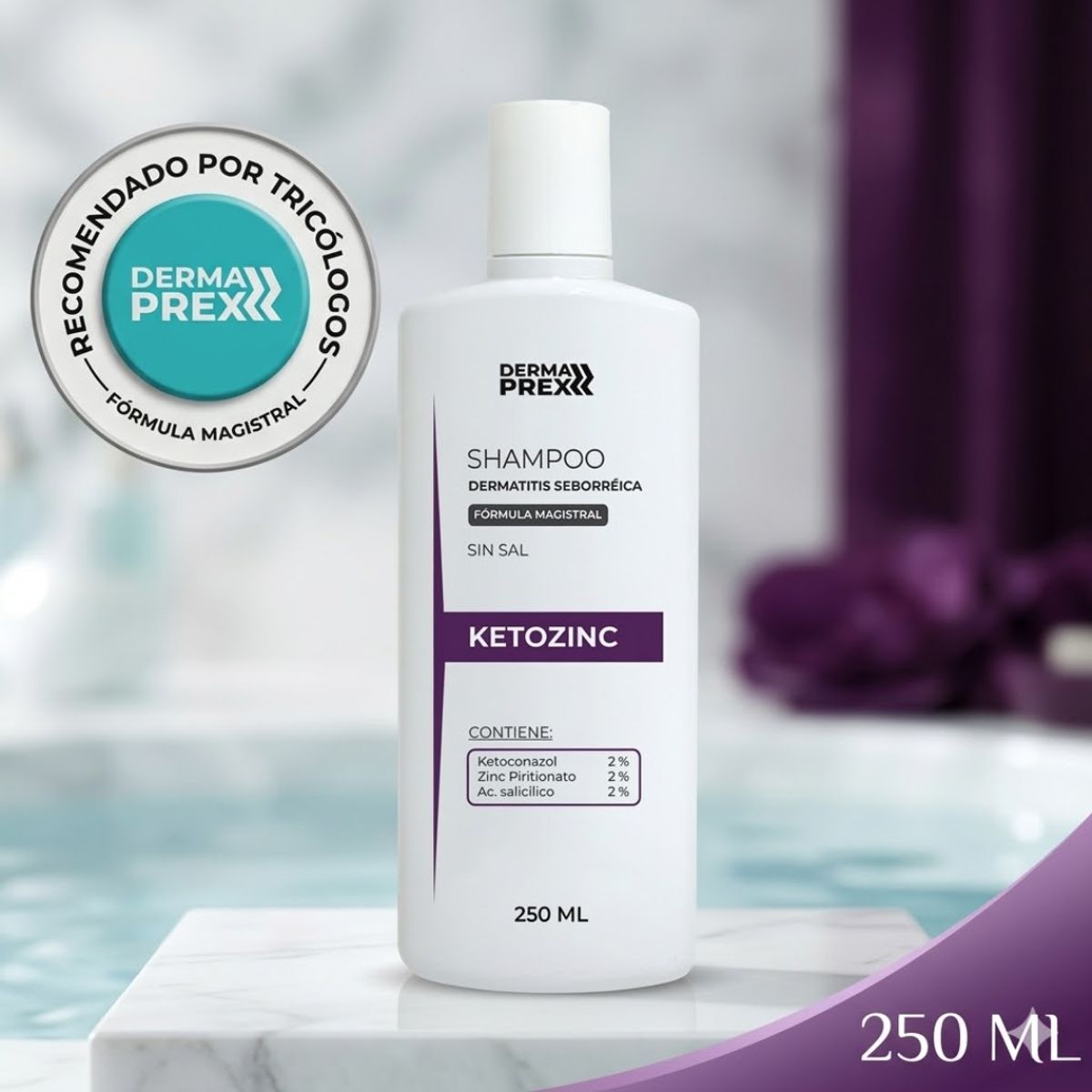GENERICO - Shampoo Dermatologico Control de Dermatitis Ketoconazol 2% - Ketozinc