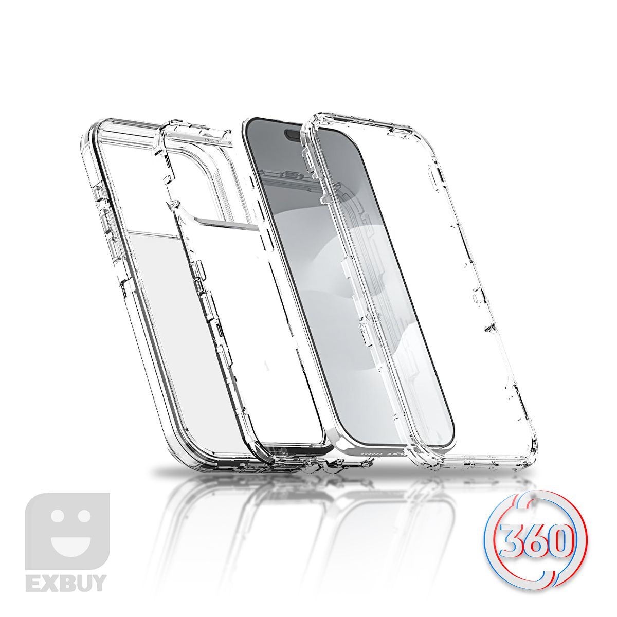 CASE - Case 360 Son 3 en 1 Transparente para iPhone 17 Pro Max