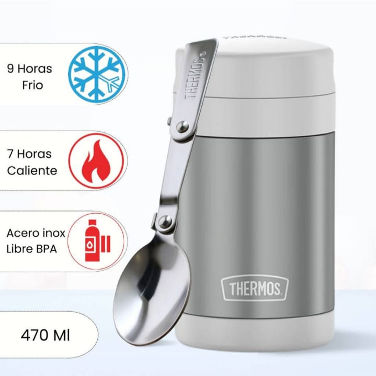 THERMOS - THERMO PARA ALIMENTOS DE 470 ML FOOD GRIS