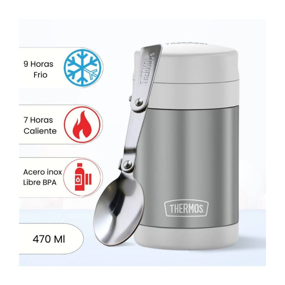 THERMOS - THERMO PARA ALIMENTOS DE 470 ML FOOD GRIS