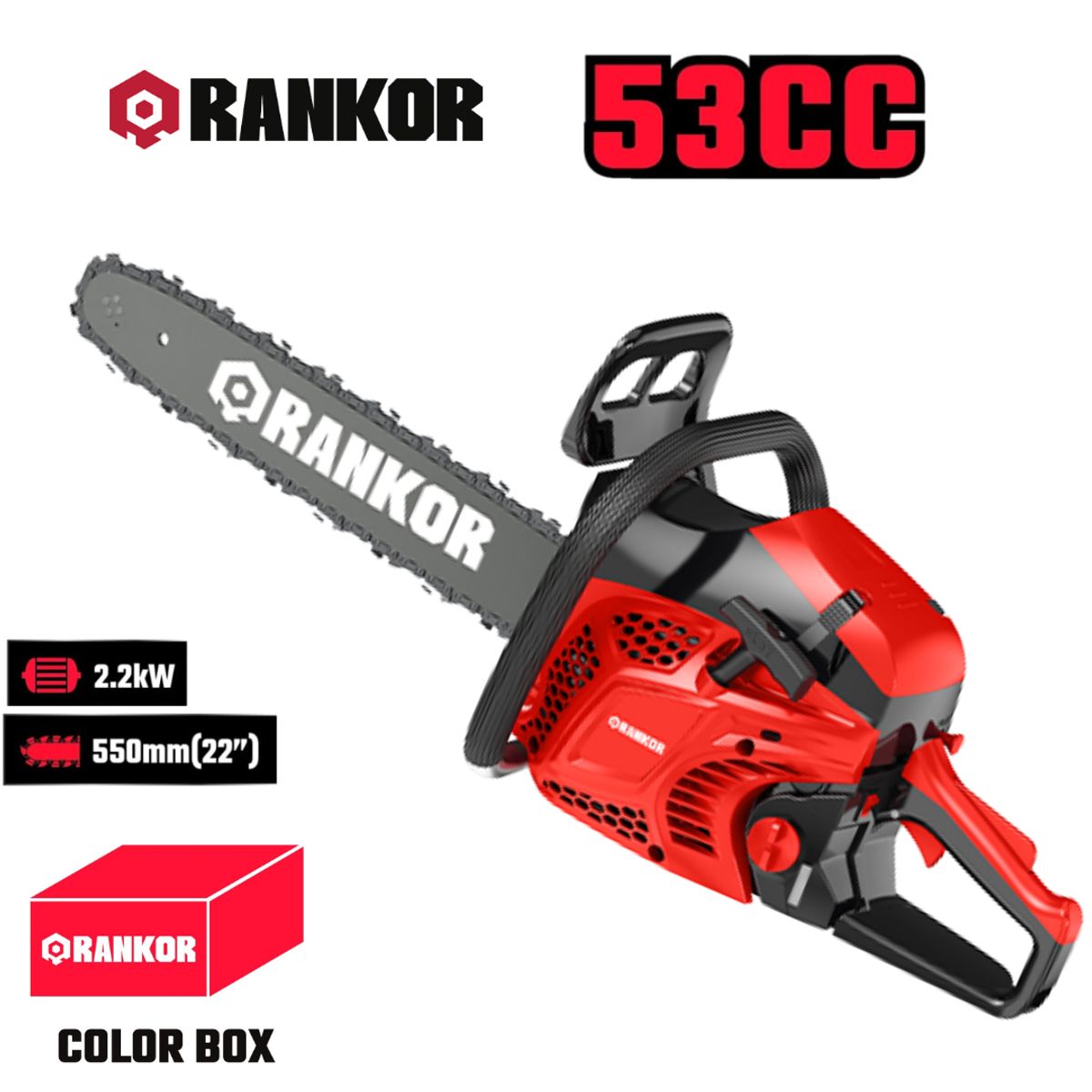 RANKOR - Motosierra a Gasolina 53cc  RGCS5301