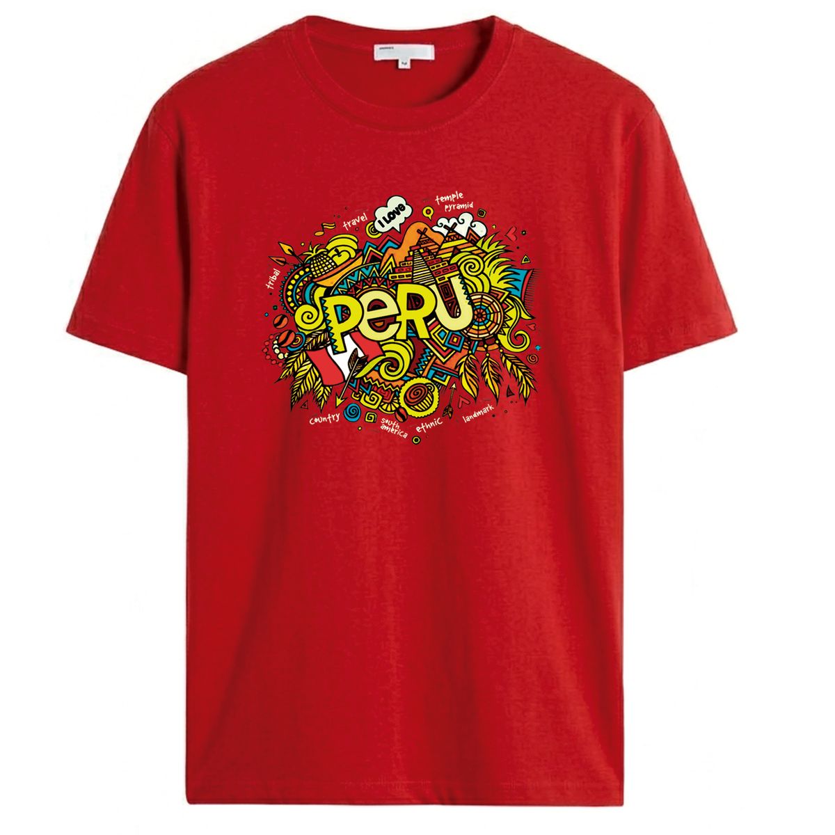 NACIONAL - Polo Unisex Cuello Redondo Algodon - Modelo P002 CARNAVAL PERU