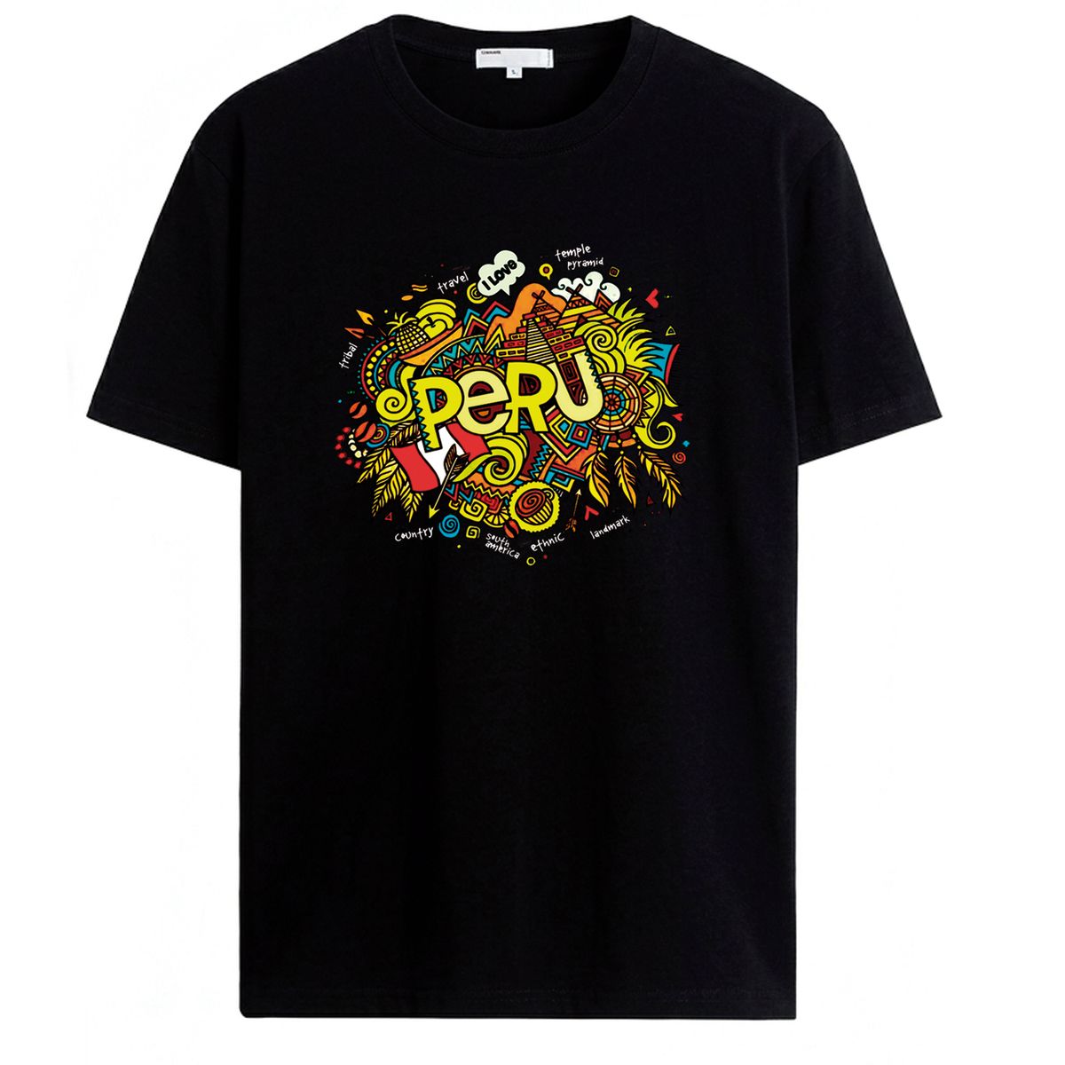 NACIONAL - Polo Unisex Cuello Redondo Algodon - Modelo P002 CARNAVAL PERU