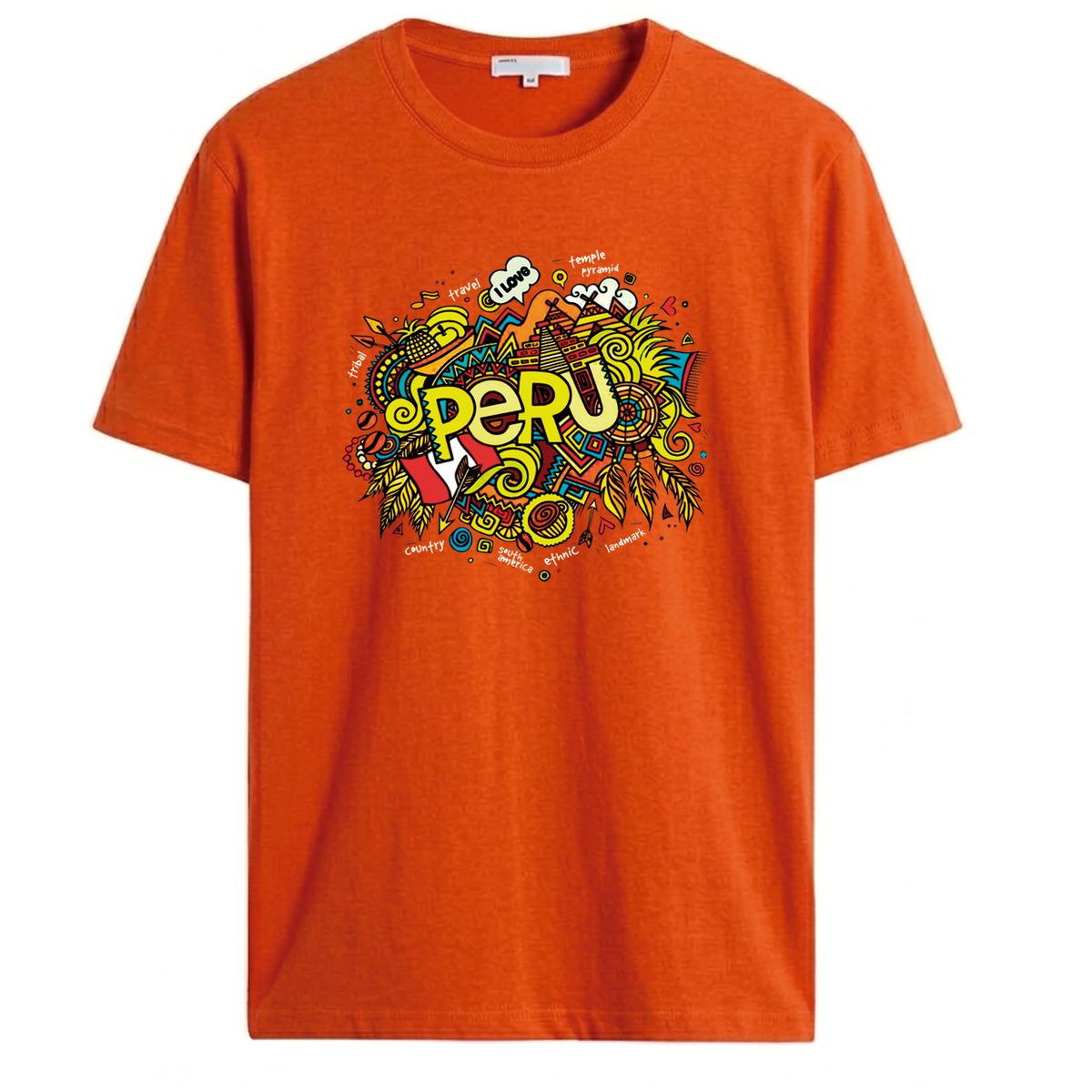 NACIONAL - Polo Unisex Cuello Redondo Algodon - Modelo P002 CARNAVAL PERU