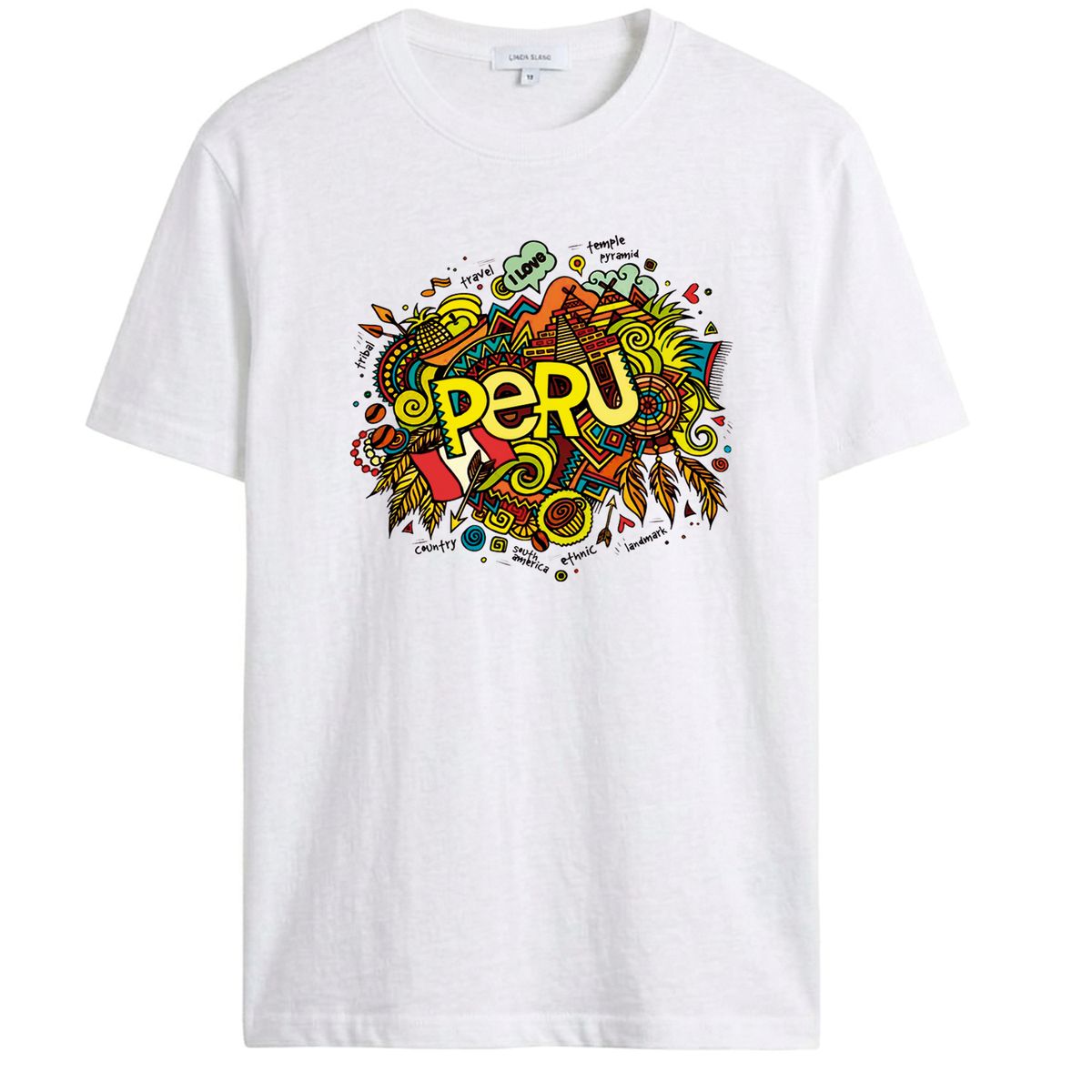 NACIONAL - Polo Unisex Cuello Redondo Algodon - Modelo P002 CARNAVAL PERU
