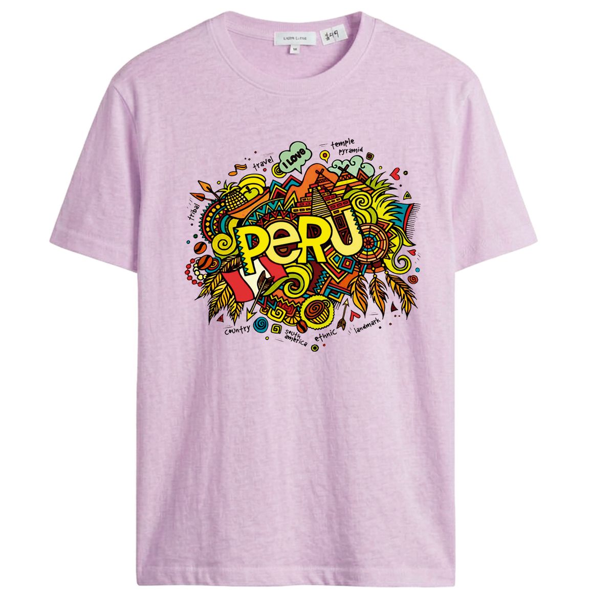NACIONAL - Polo Unisex Cuello Redondo Algodon - Modelo P002 CARNAVAL PERU