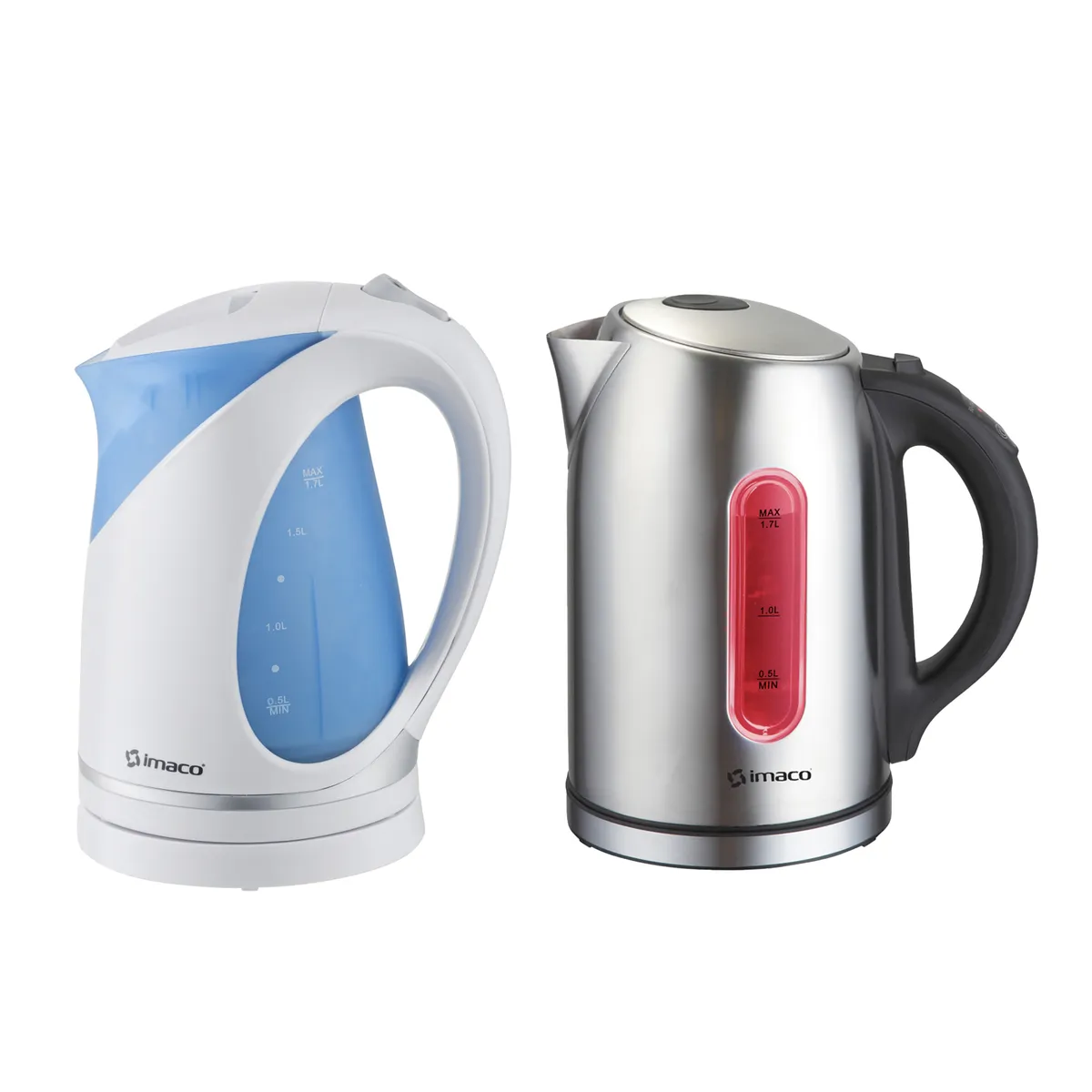 IMACO - Combo hervidor eléctrico Digital 1.7lts + hervidor Plastico 1.7l Imaco
