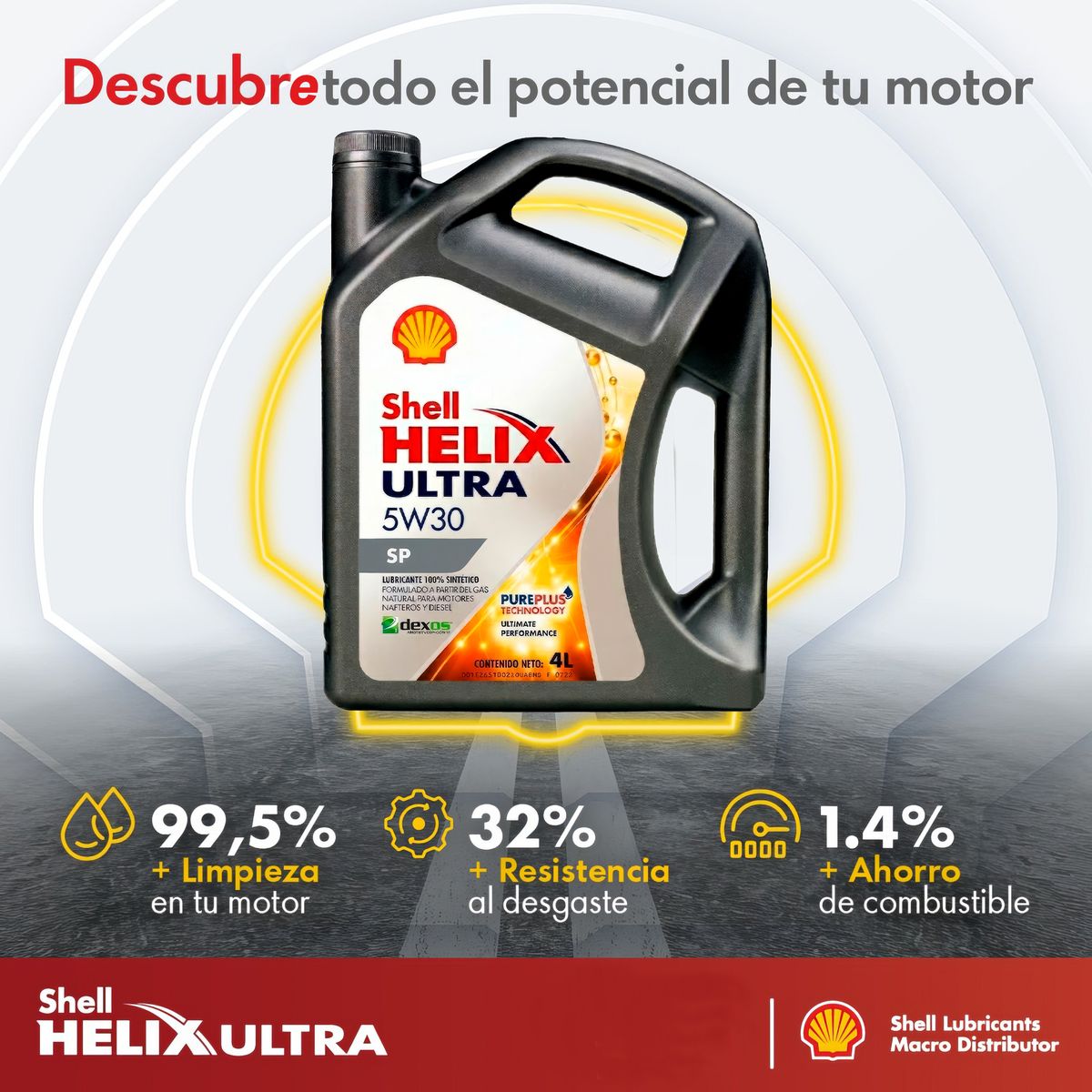Aceite de Motor Shell Helix Ultra Full Sintetico SP 5W-30 4LT, marca GENERICO - Foto 2