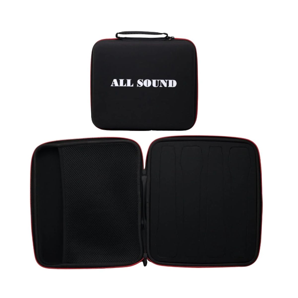 ALL SOUND - Estuche de Nylon Para 4 Microfonos con Cierre MC-4 ALL SOUND