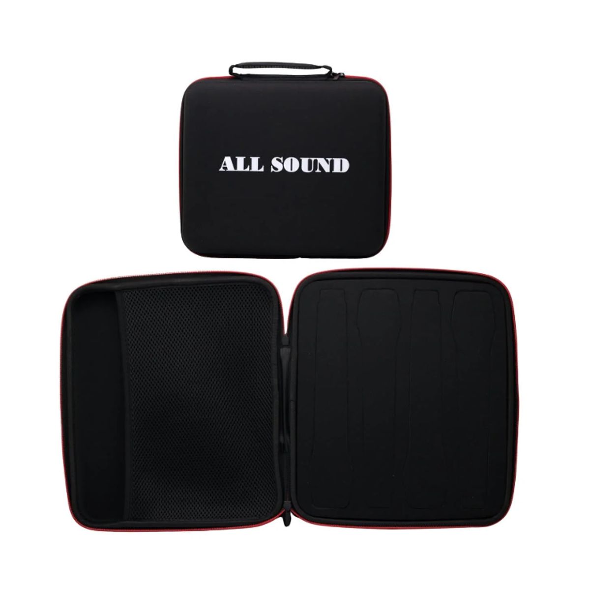 ALL SOUND - Estuche de Nylon Para 4 Microfonos con Cierre MC-4 ALL SOUND