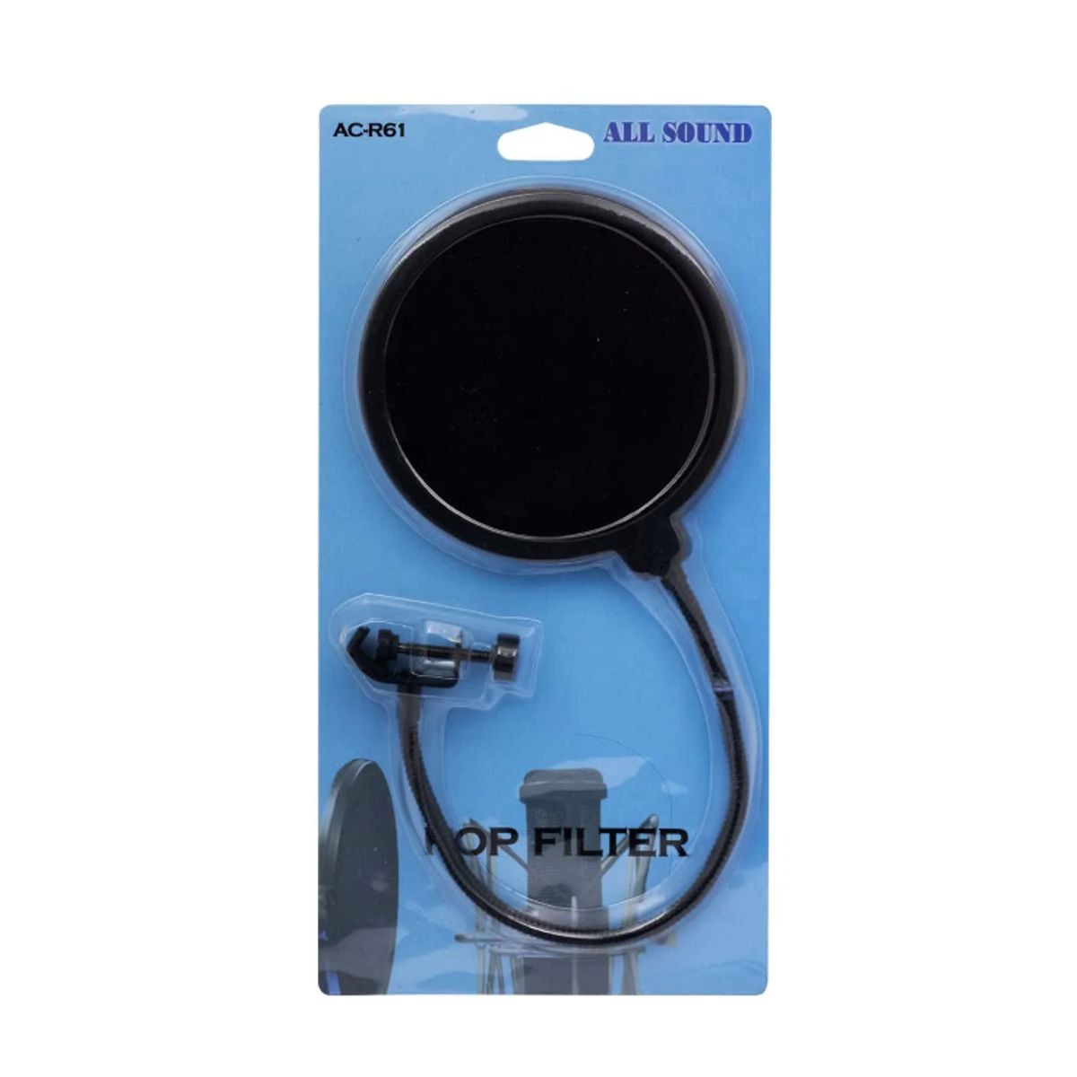ALL SOUND - Filtro Anti Pop Metálico AC-R61 ALL SOUND