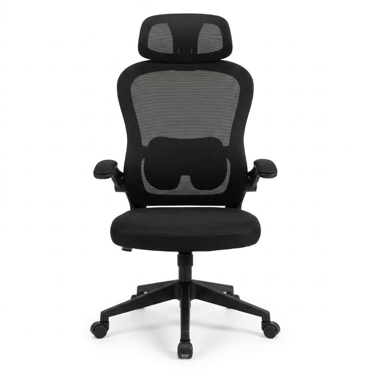 XION - Silla de Oficina Ergonómica Vertice Posabrazo Abatible, Cabecera Ajustable y Balanceo - Home Office