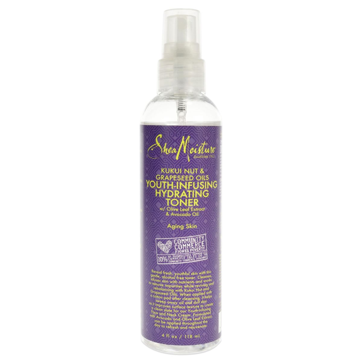 SHEA MOISTURE - Kukui Nut & Grapeseed Oils Youth-Infusing Hydrating Toner 119ml Shea Moisture