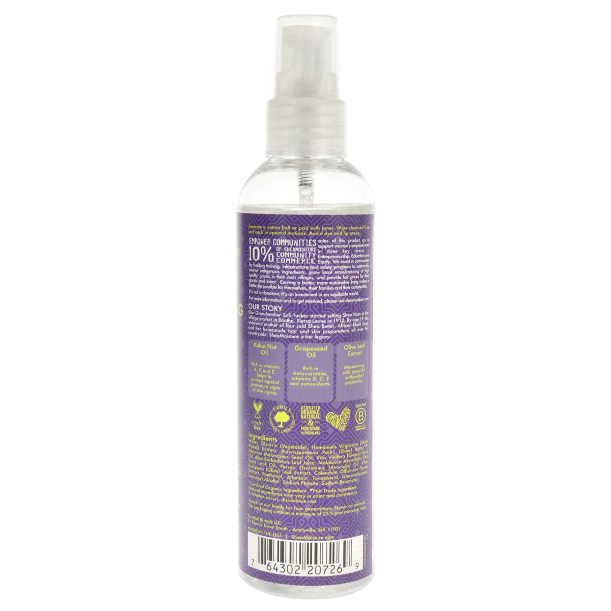 SHEA MOISTURE - Kukui Nut & Grapeseed Oils Youth-Infusing Hydrating Toner 119ml Shea Moisture