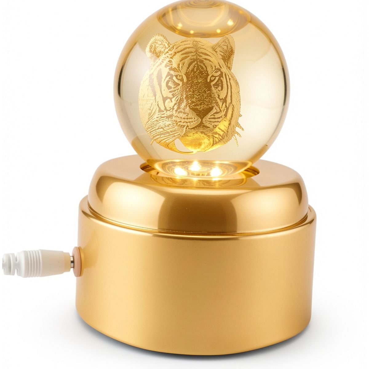 OEM - Esfera De Cristal Giratorio Decorativa Tigre
