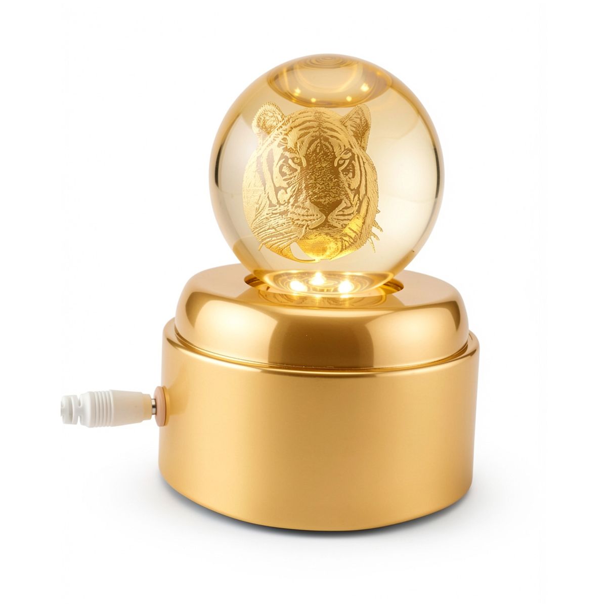 OEM - Esfera De Cristal Giratorio Decorativa Tigre