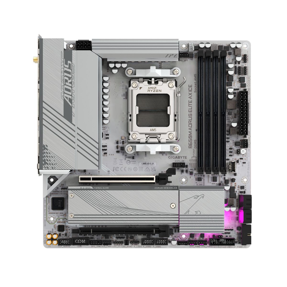 GIGABYTE - PLACA MADRE GIGABYTE B650M AORUS ELITE AX ICE AMD PN MBGBB650MAELAXI