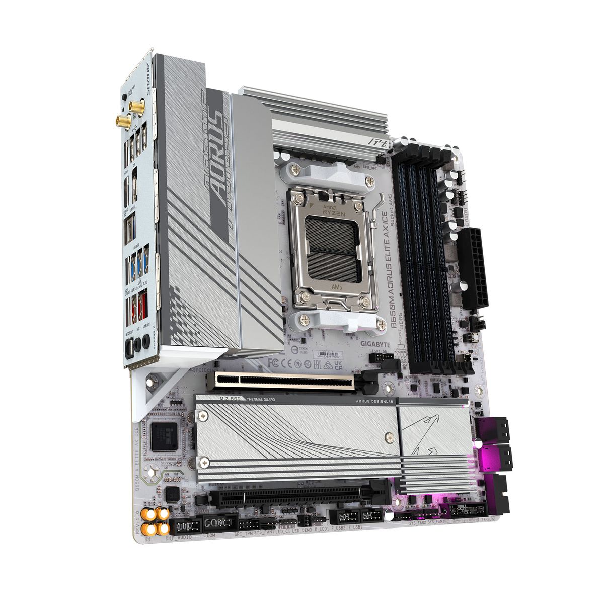 GIGABYTE - PLACA MADRE GIGABYTE B650M AORUS ELITE AX ICE AMD PN MBGBB650MAELAXI