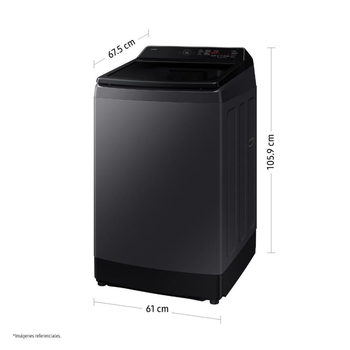 LG - Lavadora Samsung 13KG EcoBubble WA40F13E4CPE Gris Grafito